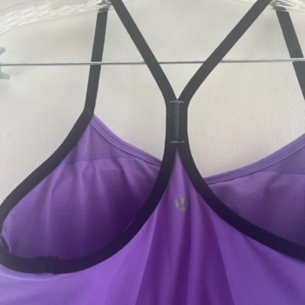 Lululemon Women Power Top Y Tank  Built-In Bra  2Item = 70$ Yellows and Purples - Picture 6 of 8